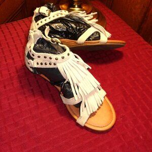 *** Minne Tonka *** Leather Fringe Type SANDLE / 6